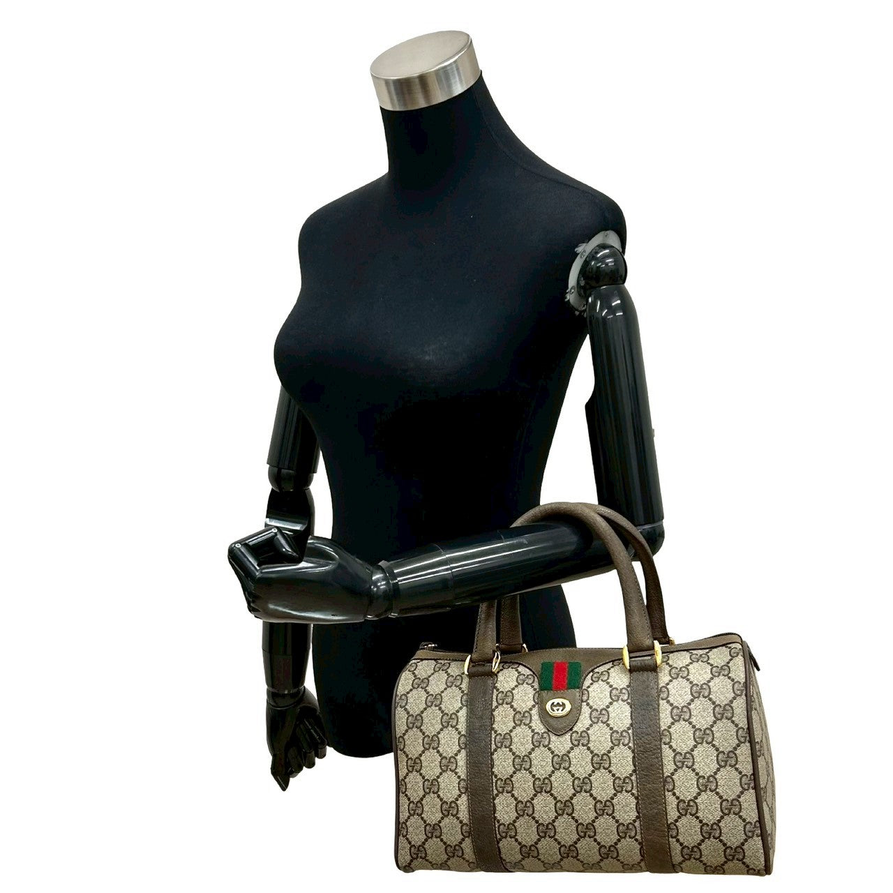 Gucci GG Logo PVC Leather Handbag