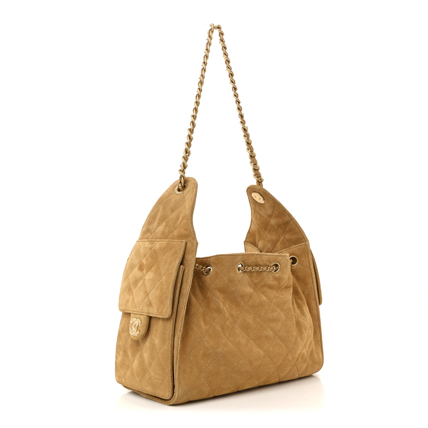 Chanel Suede Quilted Small Chanel 25 Handbag - Rovelle Bags