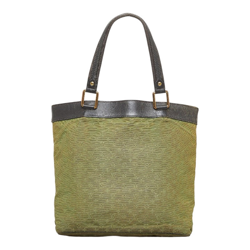 Louis Vuitton Louis Vuitton M92681 Monogram Mini T-Bag Linen/Leather Green Dark Brown T-Bag