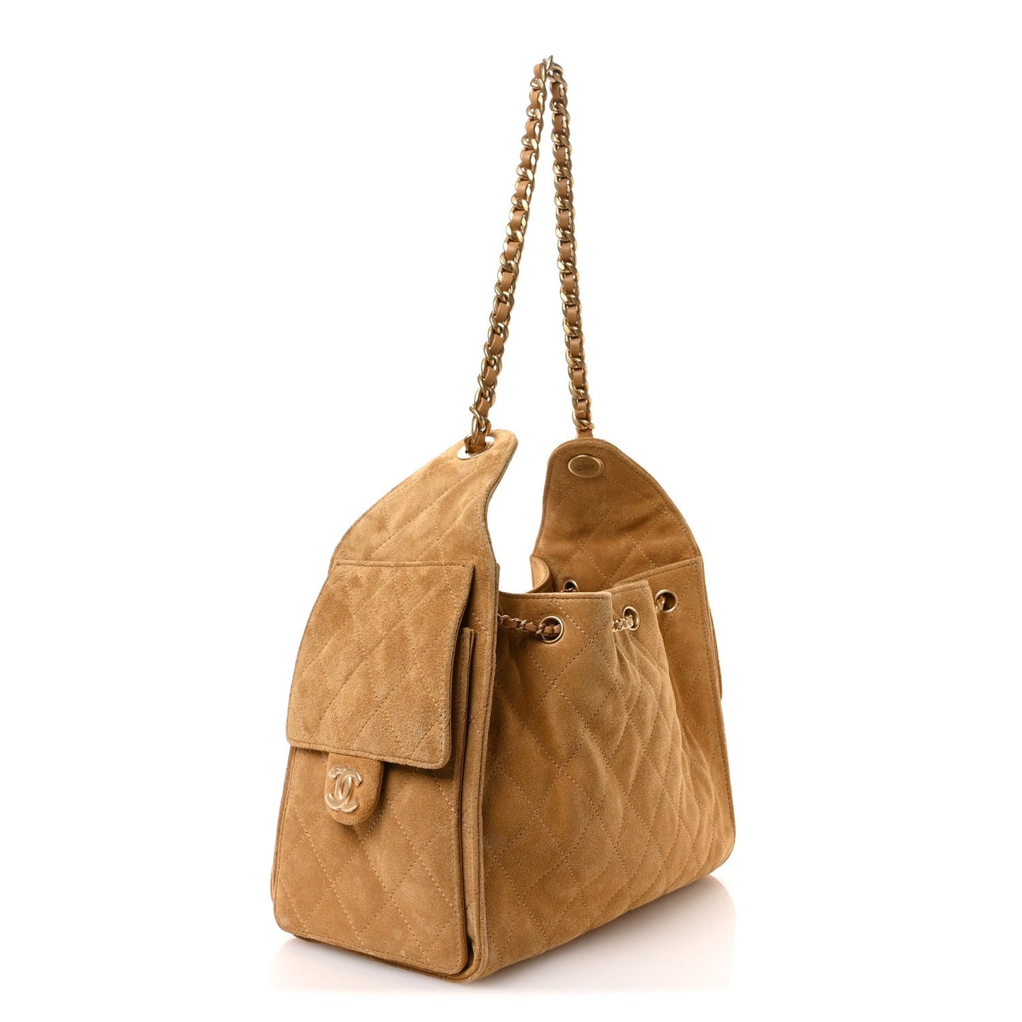 Chanel Suede Quilted Small Chanel 25 Handbag - Rovelle Bags