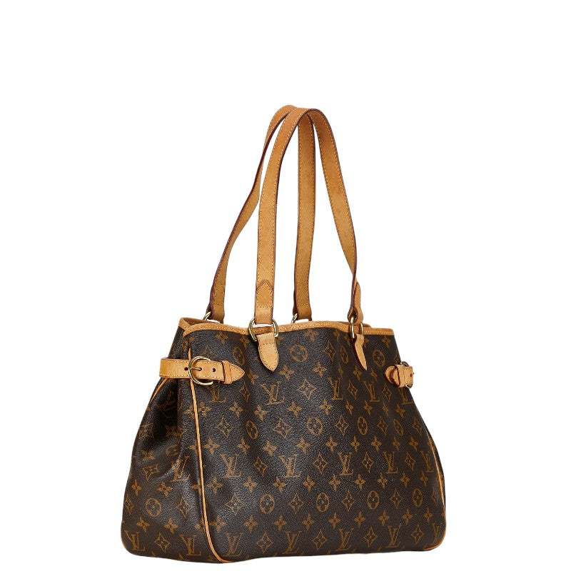 Louis Vuitton Monogram Battalion Horizontal Tote Handbag M51154 Brown PVC Leather Louis Vuitton