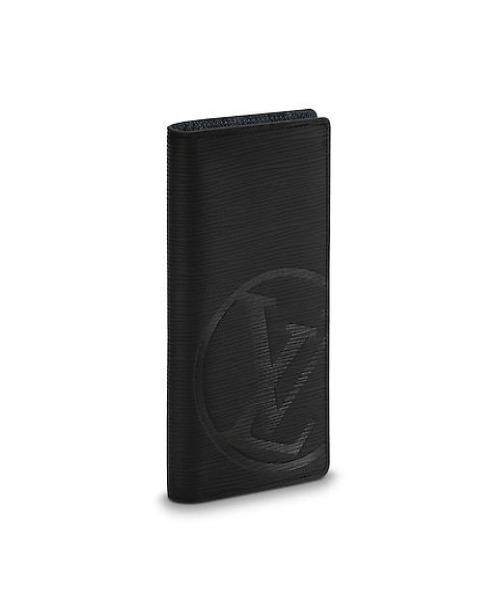 Louis Vuitton Circle signature Brazza Wallet Epi Leather Noir