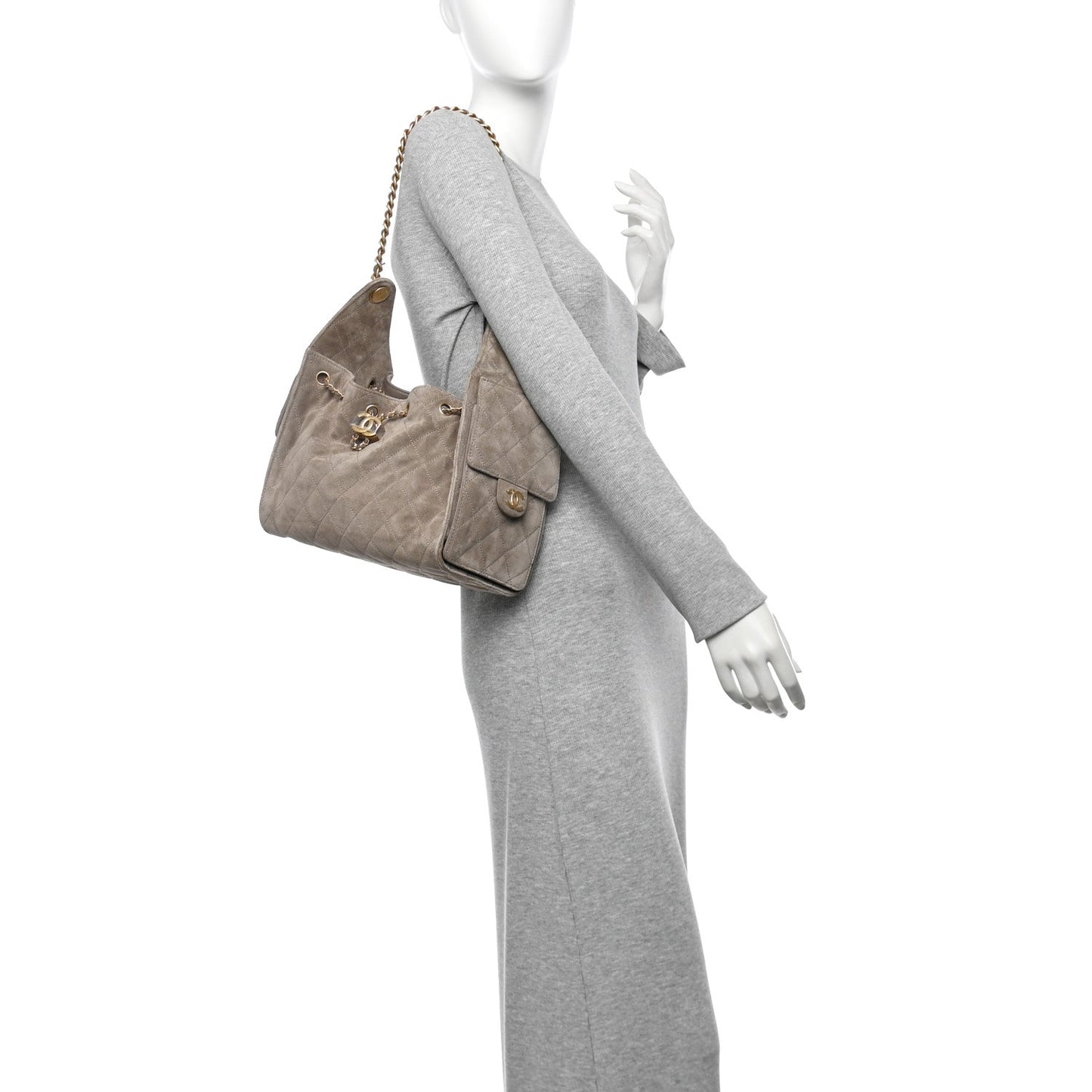 Chanel Suede Quilted Small Chanel 25 Handbag - Rovelle Bags