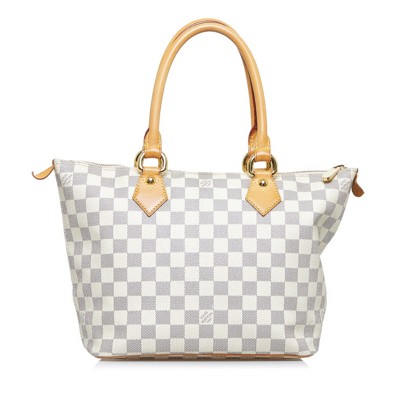 Louis Vuitton Damière Azur Salée PM Handbag N51186 White PVC Leather Louis Vuitton