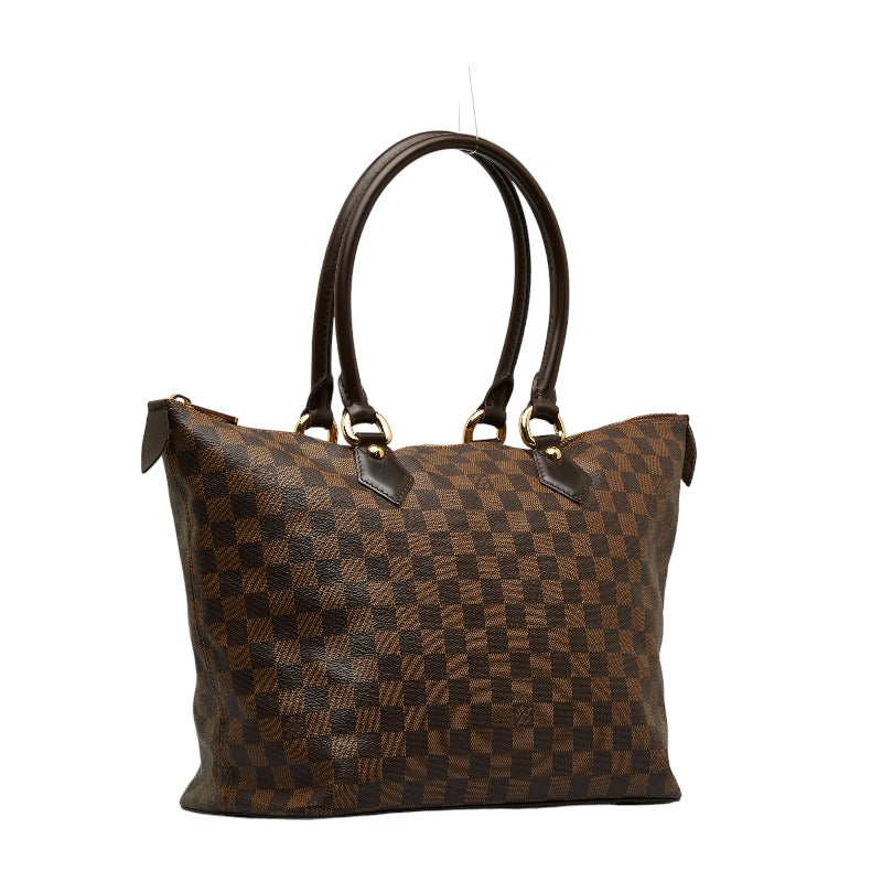 Louis Vuitton Damier Salée MM Handbag N51188 Brown PVC Leather Louis Vuitton