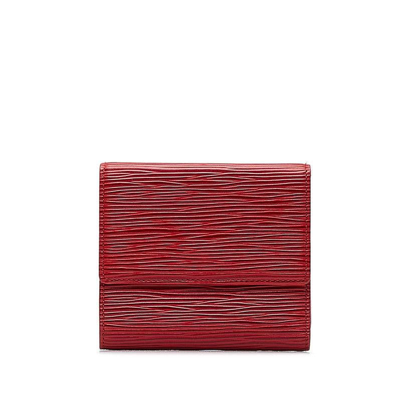 Louis Vuitton Epic Portemonnaie Belle Carthage Three Folded Wallet M6348E Castilian Red Leather Louis Vuitton
