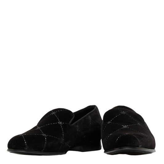 Louis Vuitton Mens Loafers in Velvet Black BM 0149