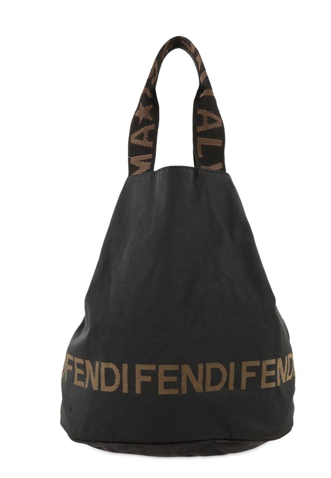 Fendi Roma Black Canvas Tote