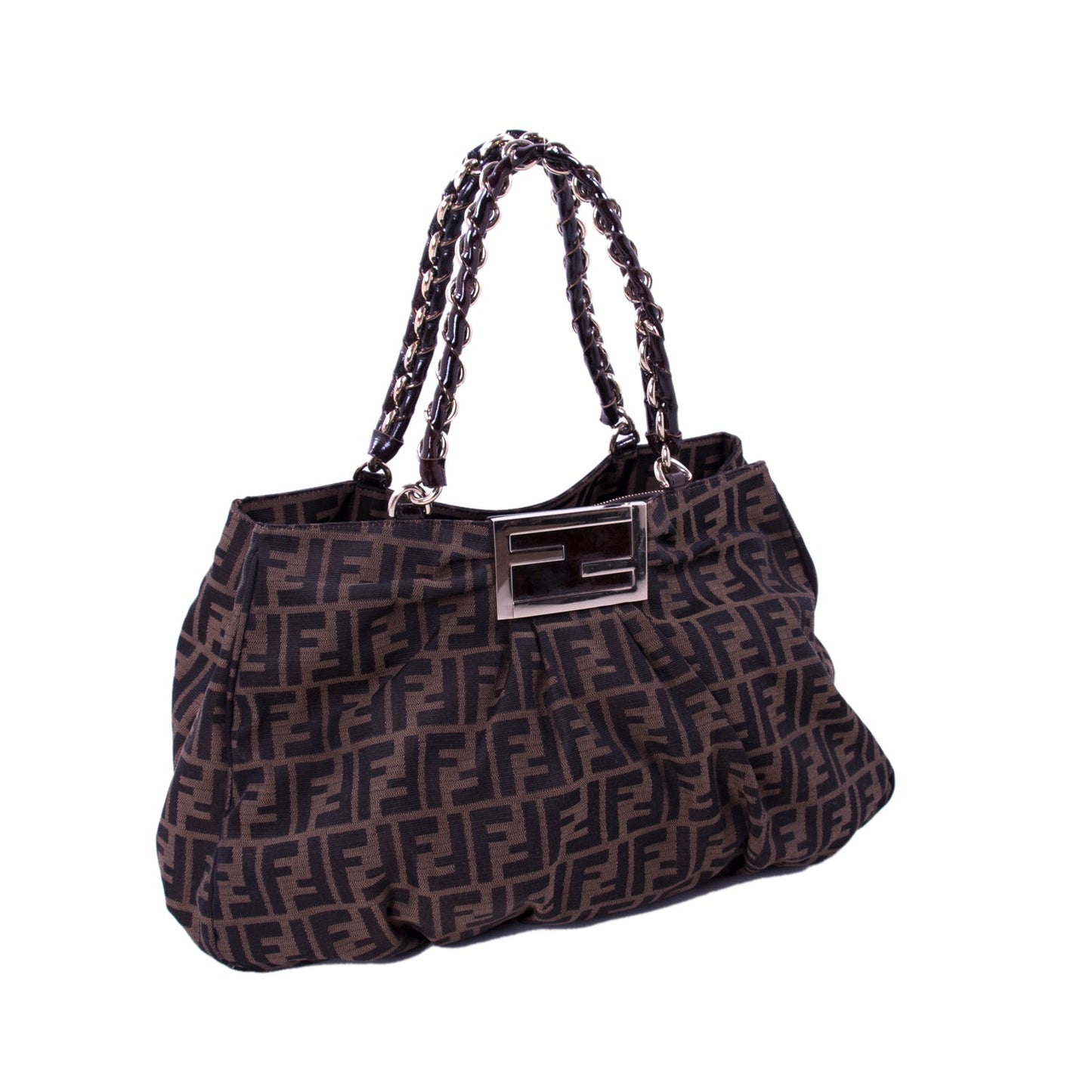 Fendi Mia Zucca Large Canvas Bag