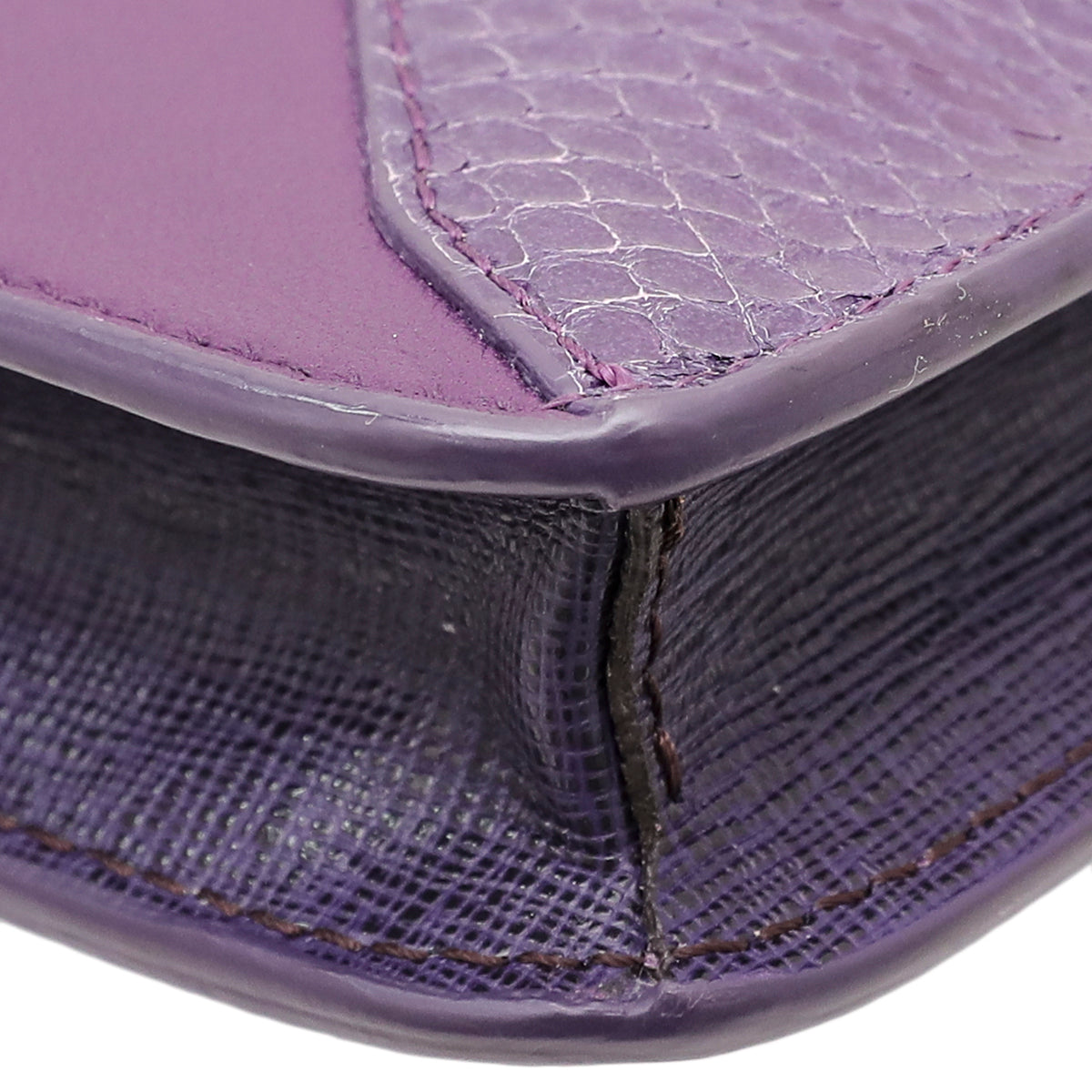 Fendi Purple 2Jours Envelope Clutch