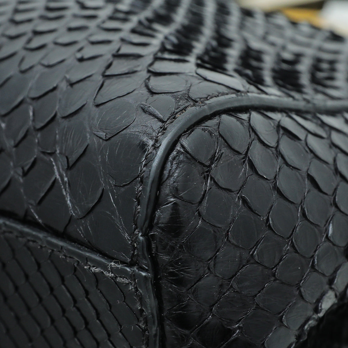 Fendi Black Python Peekaboo Iconic Mini Bag