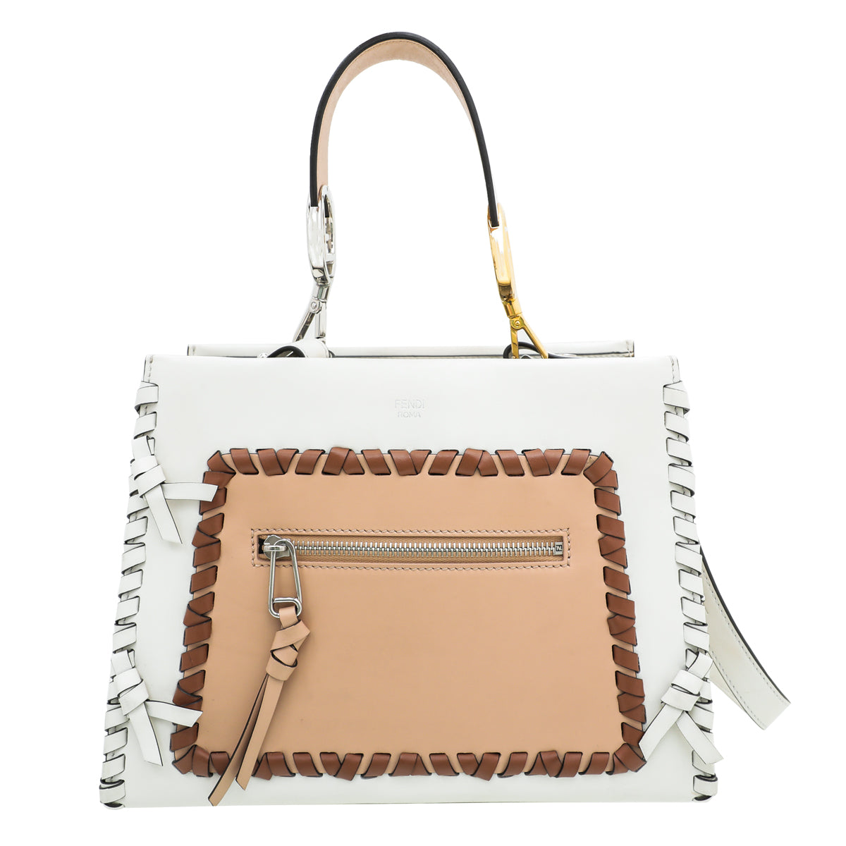 Fendi Camelia Orzo F Is Whipstitch Runway Small Bag