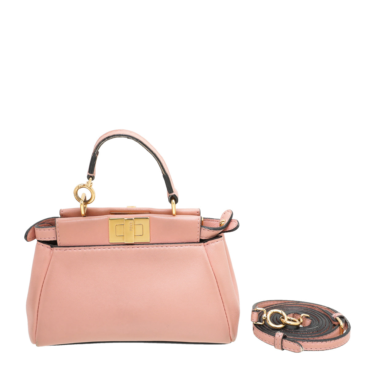 Fendi Peach Iconic Micro Peekaboo Bag