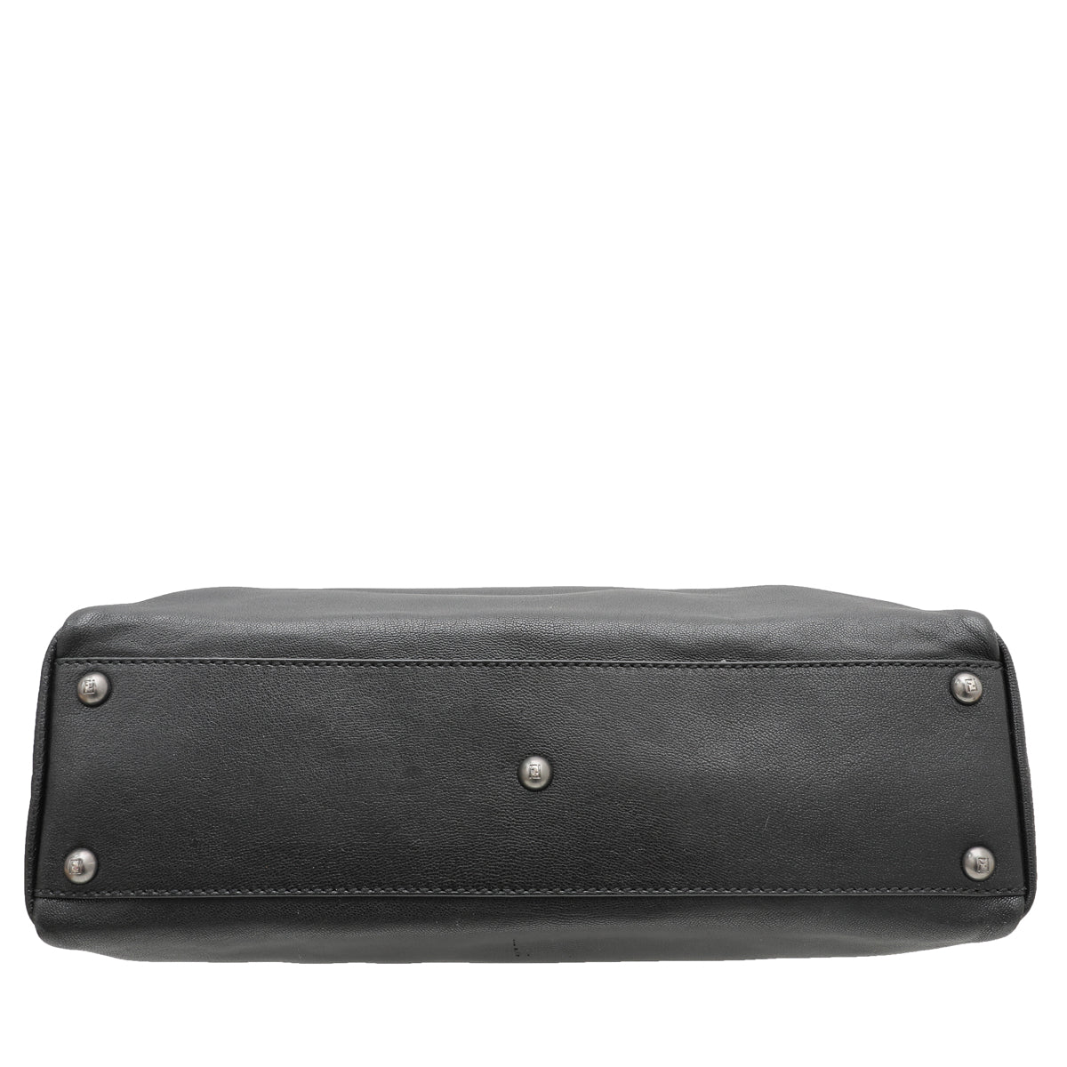 Fendi Black Iconic Peekaboo Zucca Lined Bag