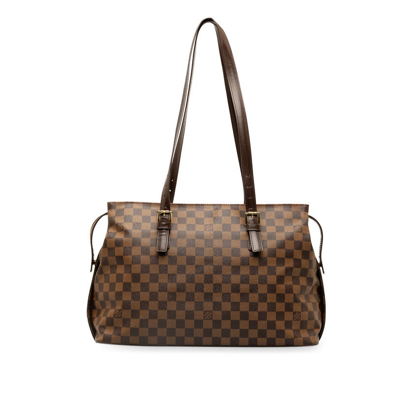 Louis Vuitton Damier Chelsea Tote Bag N51119 Brown PVC Leather Louis Vuitton