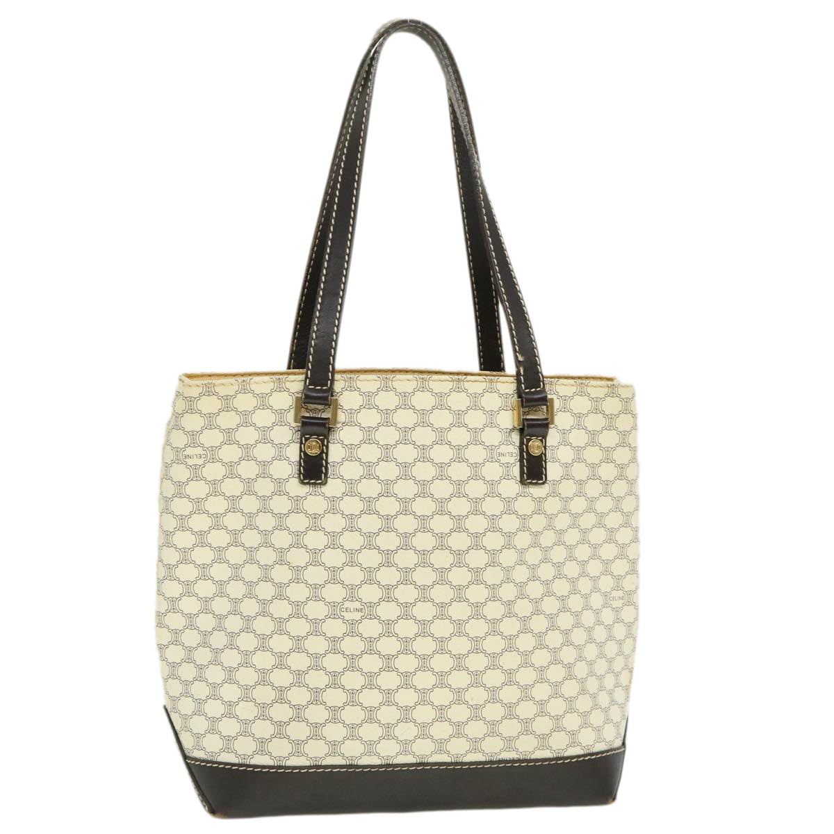 Luxury CELINE Macadam Canvas Tote Bag PVC Leather Whe fm1320
