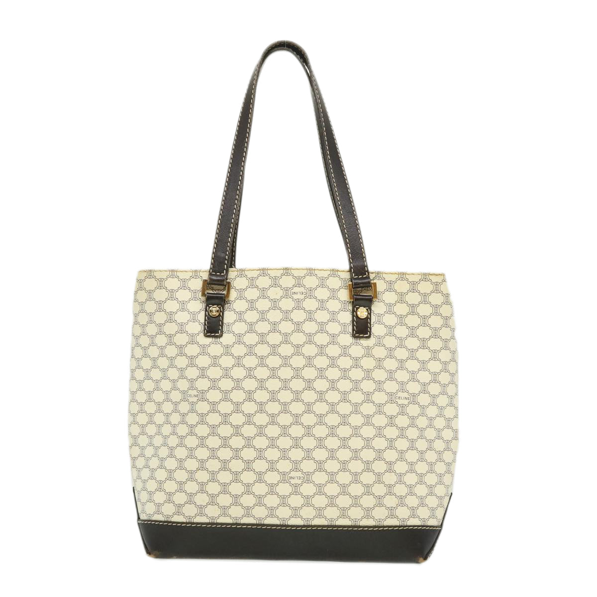 Luxury CELINE Macadam Canvas Tote Bag PVC Leather Whe fm1320