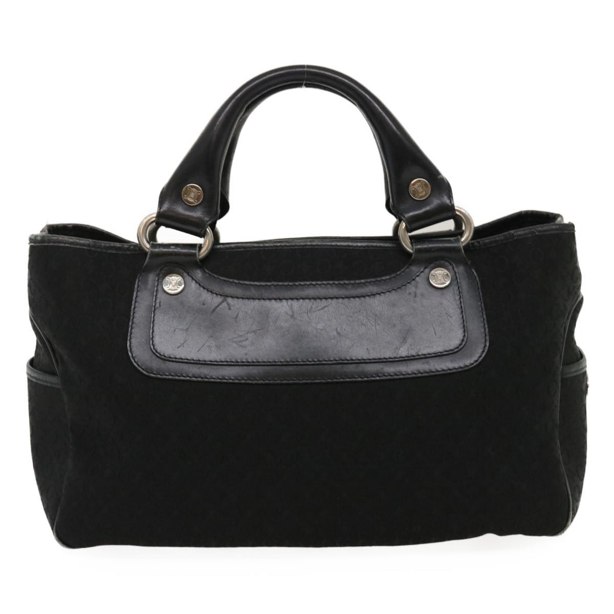 Luxury CELINE C Macadam Canvas Tote Bag Buggy Bag Black fm1376