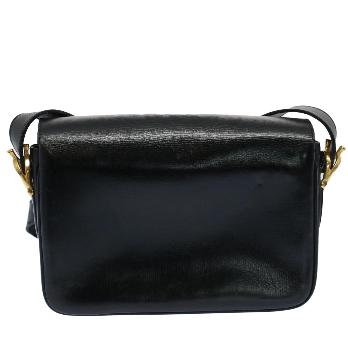 Luxury CELINE Horse Carriage Shoulder Bag Leather Black fm2800