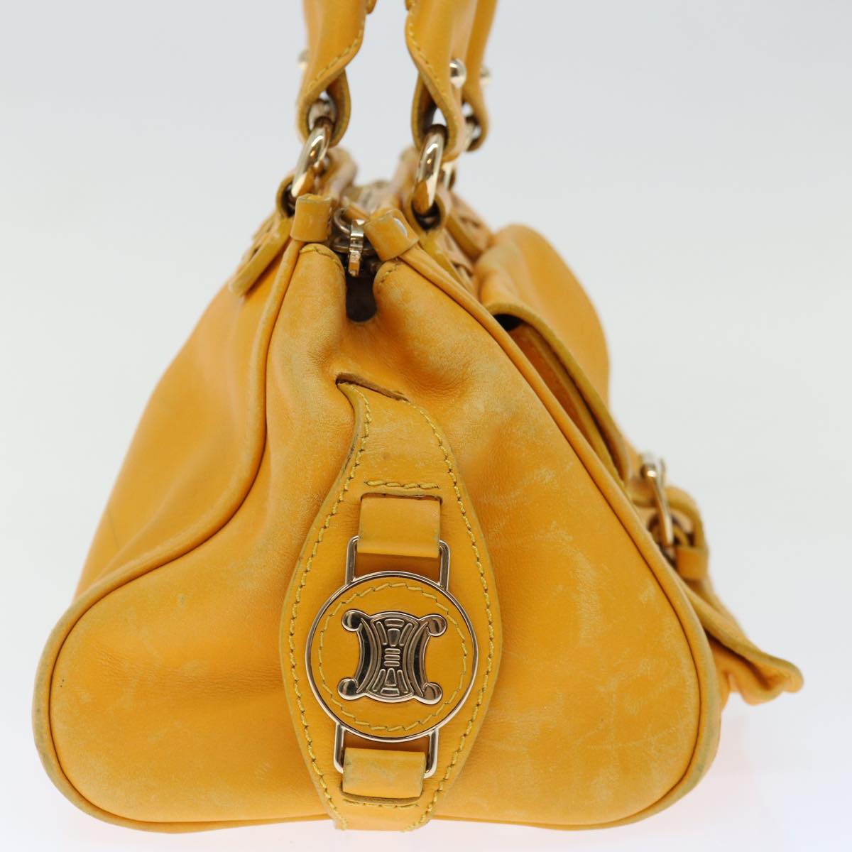 Luxury CELINE Hand Bag Leather Yellow fm3342