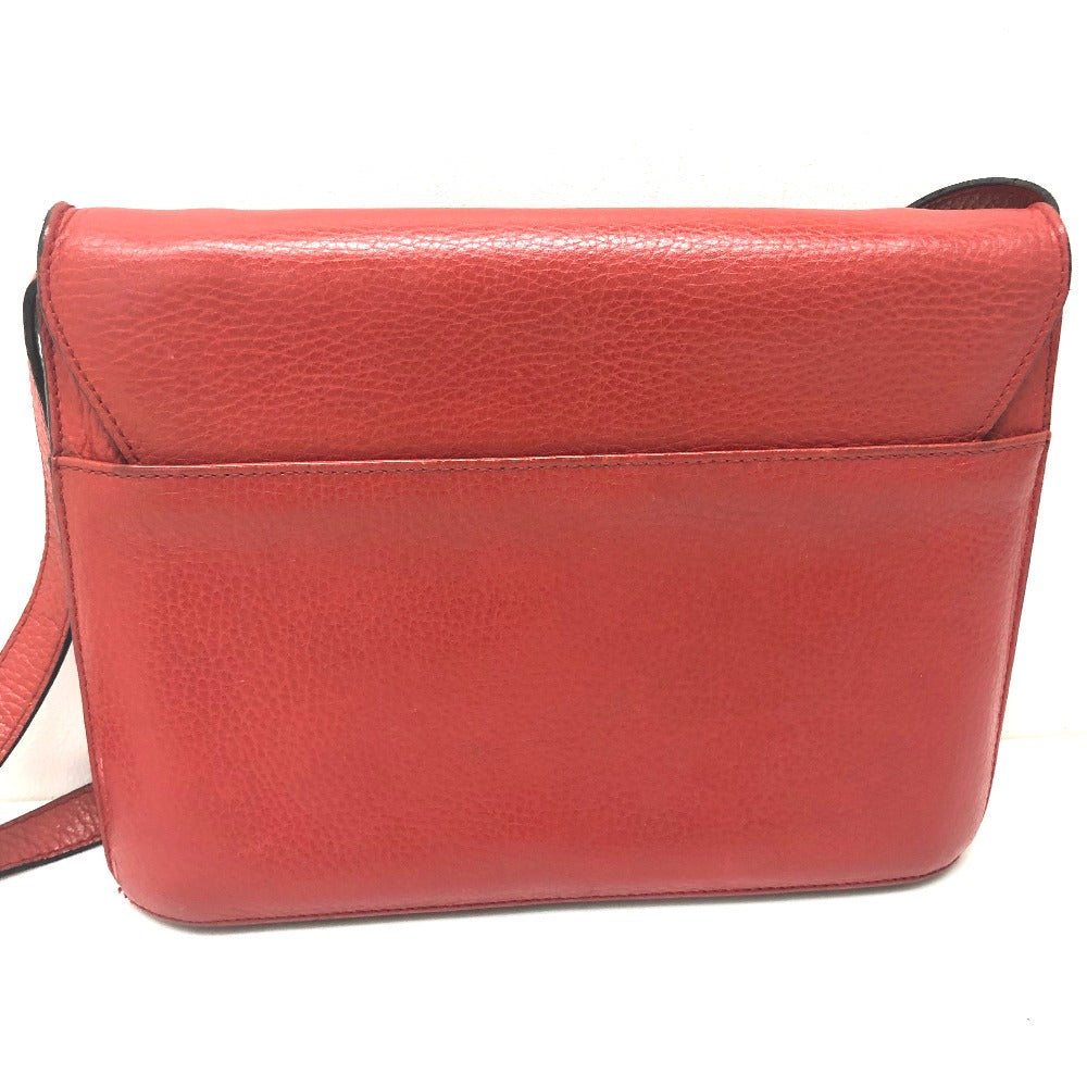 CELINE Shoulder Bag leather Red Crossbody bag Women Secondhand