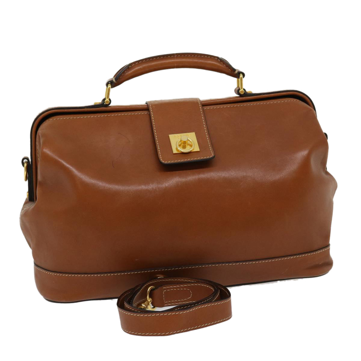 Luxury CELINE Hand Bag Leather 2way Brown am2746g