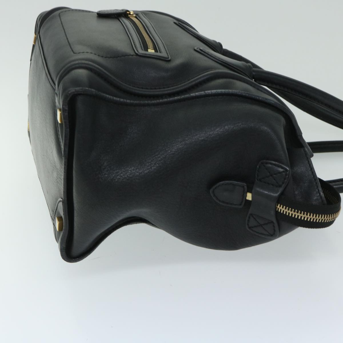Luxury CELINE Luggage Phantom Tote Bag Leather Black hk1138