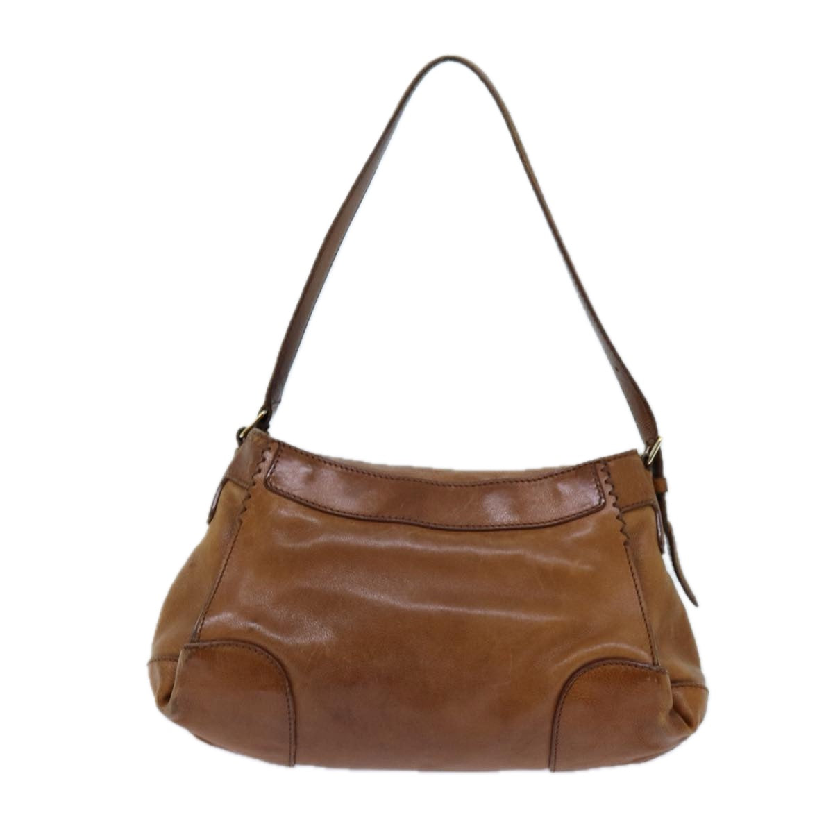 Luxury CELINE Shoulder Bag Leather Brown hk1239