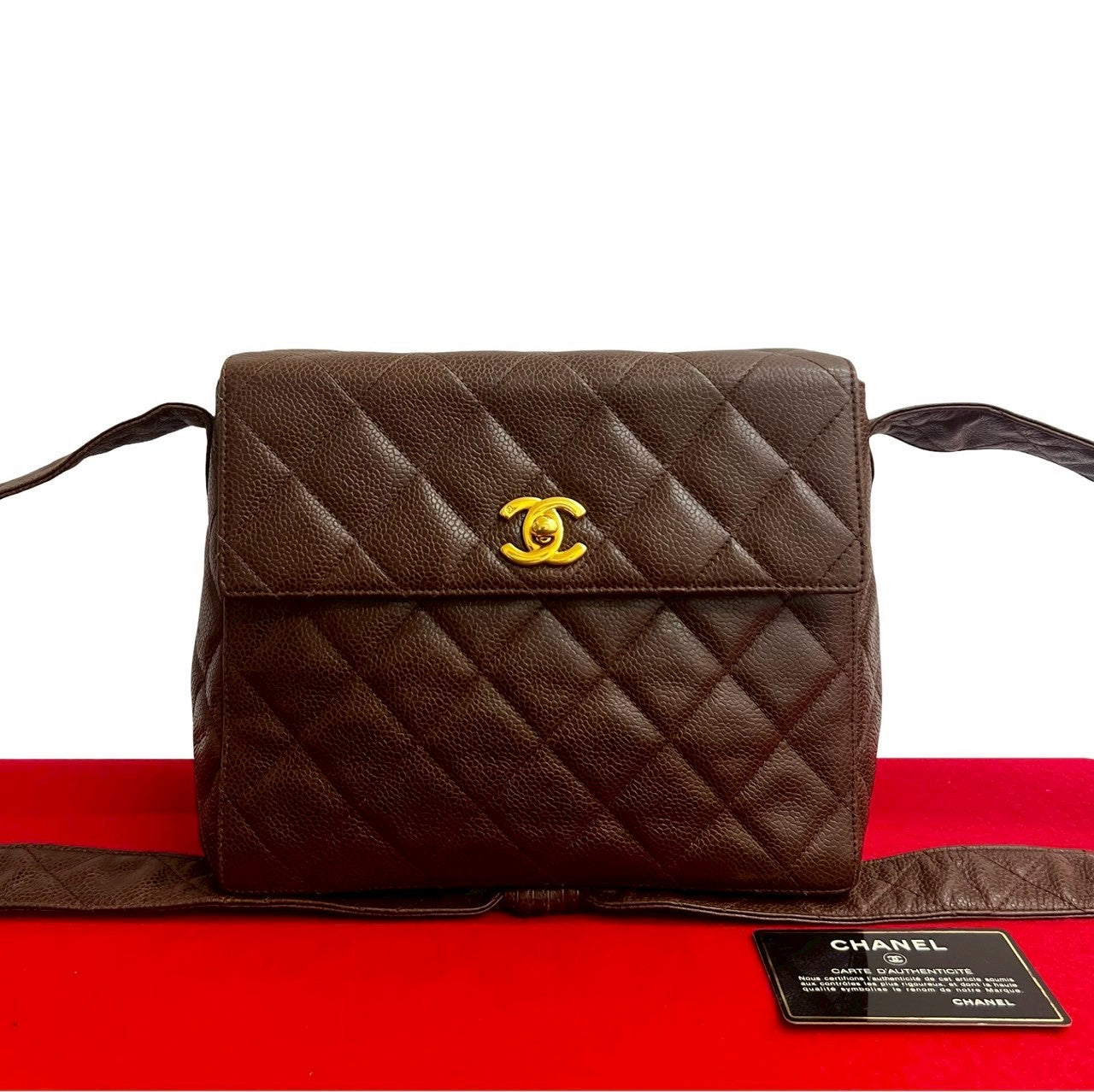 Chanel Matelassé Caviar Leather Shoulder Bag - Rovelle Bags