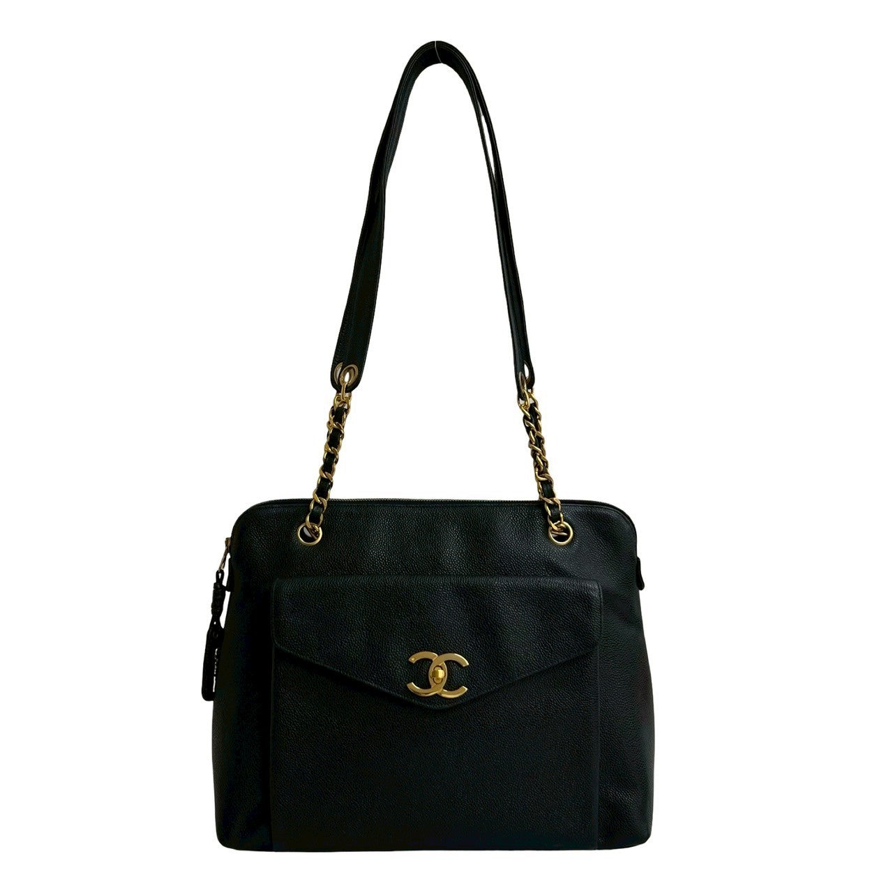 Chanel Coco Mark Caviar Shoulder Bag - Rovelle Bags