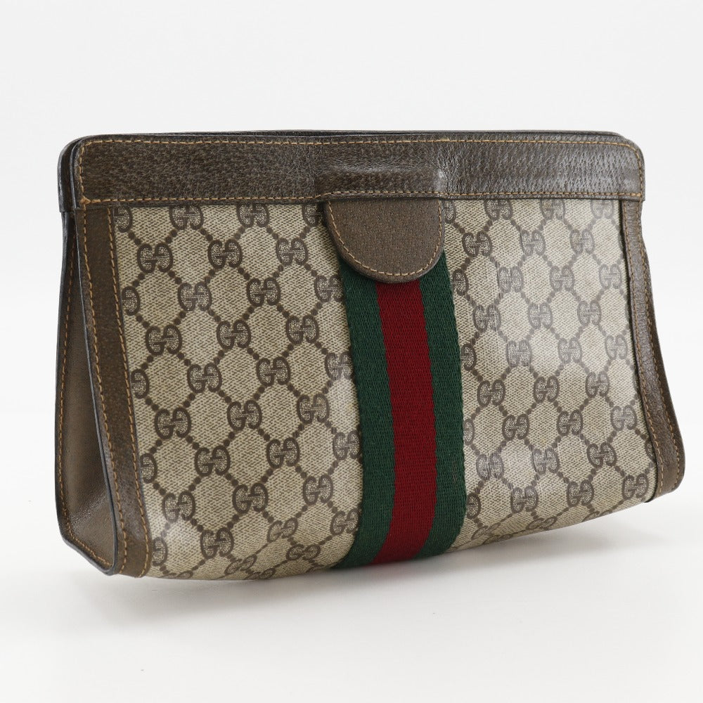 Gucci GG Plus Leather Clutch Bag