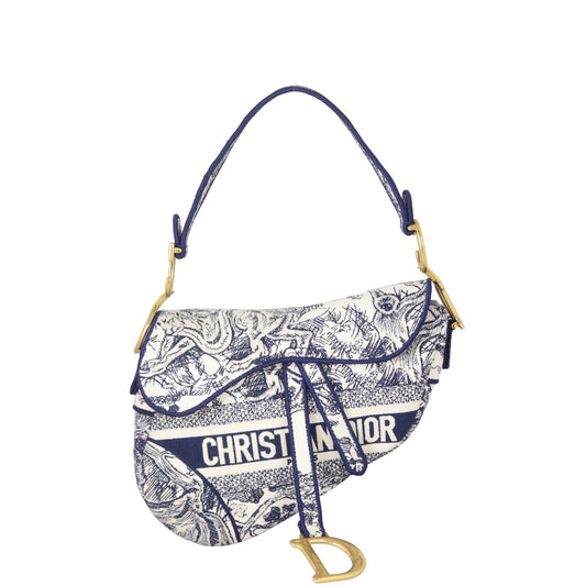 Dior Saddle Bag Toile de Jouy Embroidered