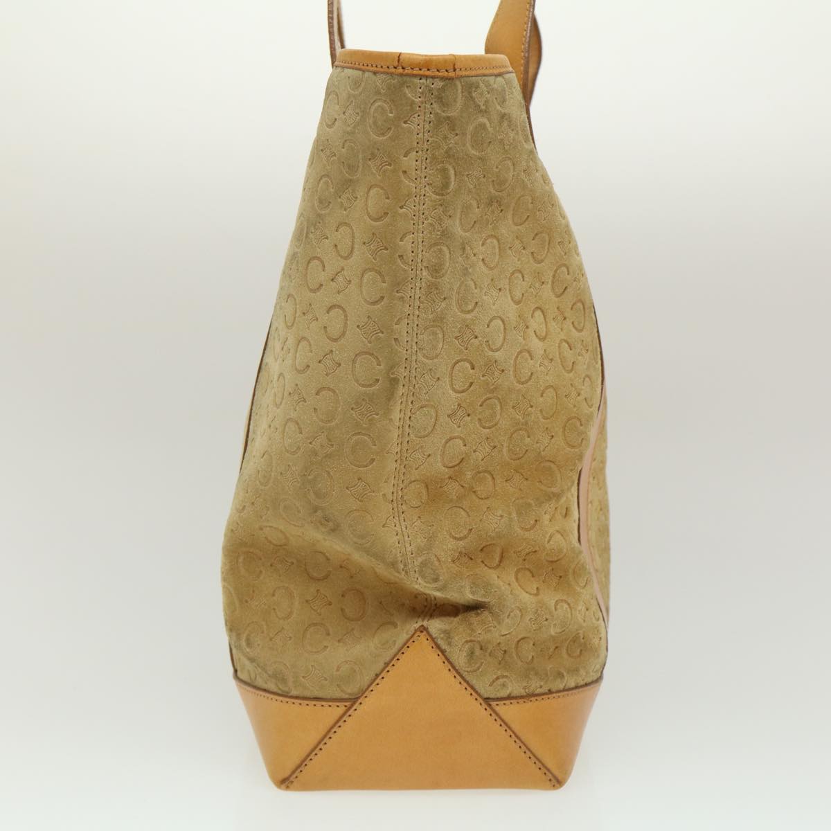 Luxury CELINE C Macadam Canvas Tote Bag Suede Beige ai599