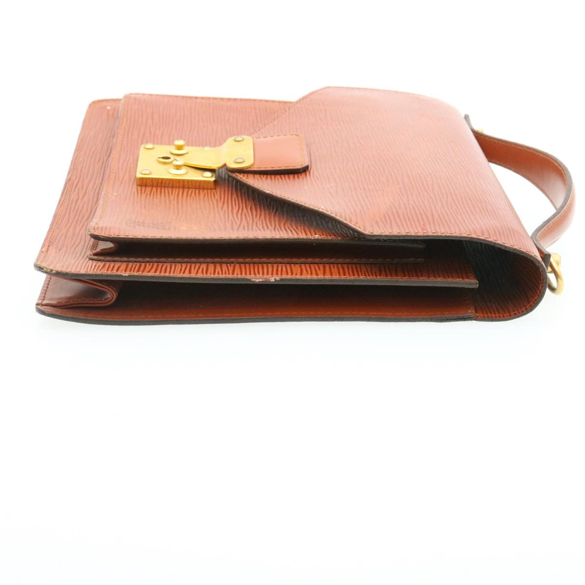 LOUIS VUITTON Epi Monceau Hand Bag Brown M52123 LV ai619