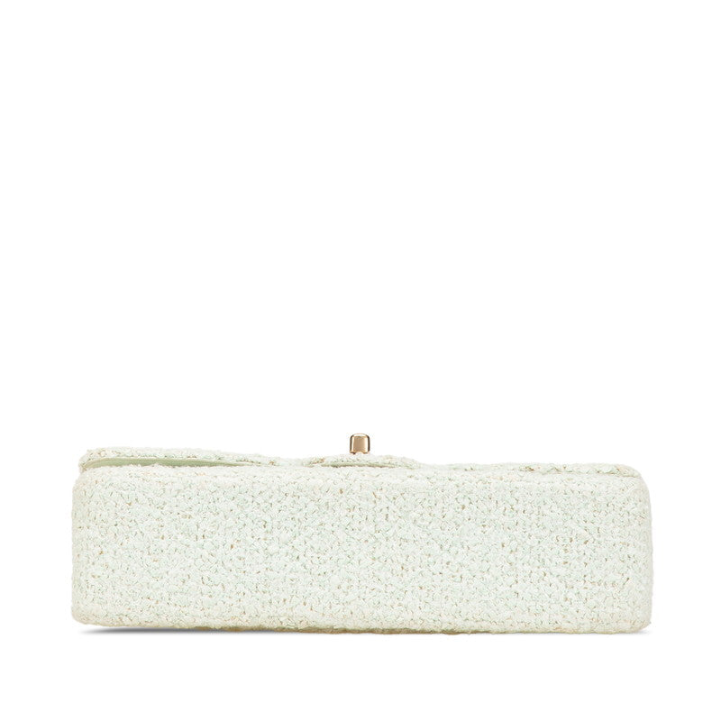 Chanel Coco Matelasse 25 Tweed Leather Shoulder Bag