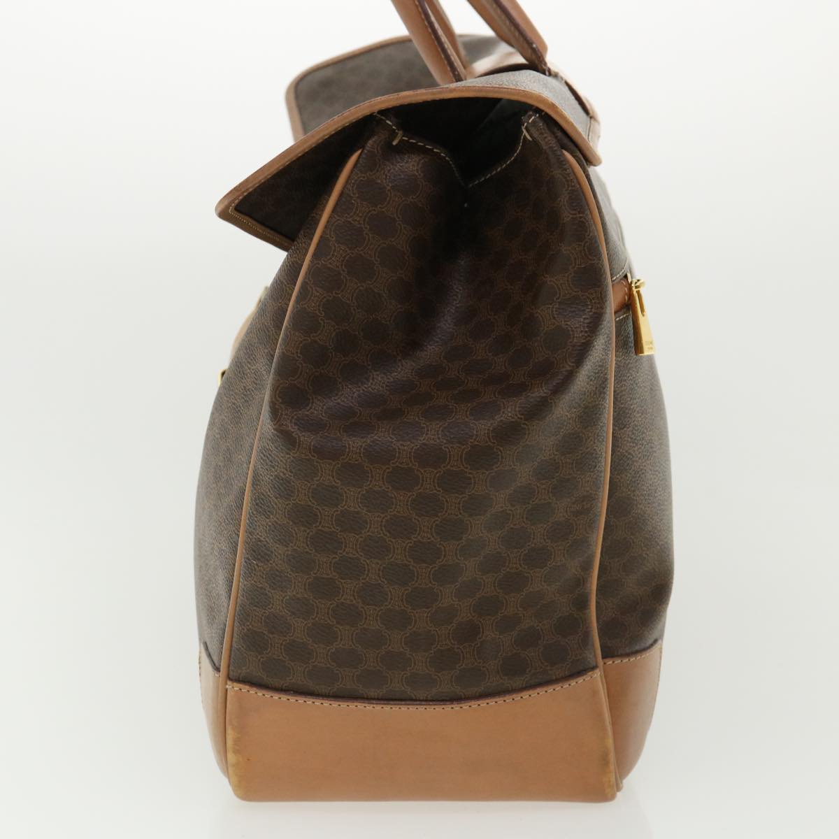 Luxury CELINE Macadam Canvas Hand Bag Brown ki2486