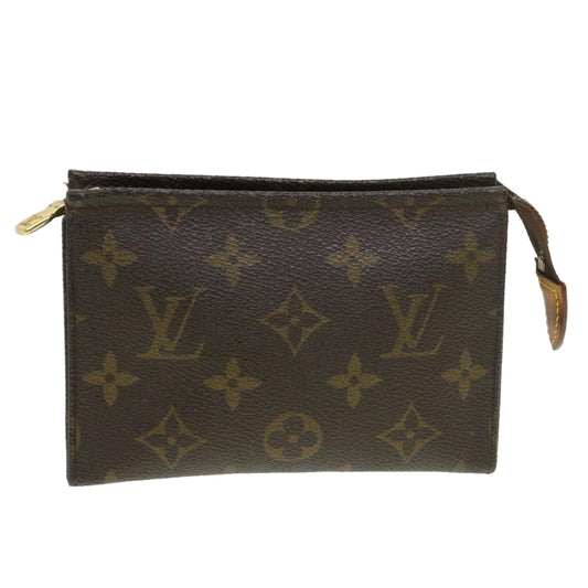 LOUIS VUITTON Monogram Poche Toilette 15 Pouch M47546 LV Auth ki2813