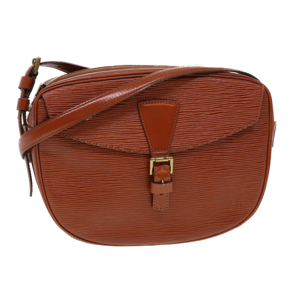LOUIS VUITTON Epi June Feuille Shoulder Bag Brown Kenya M52153 LV ki2814