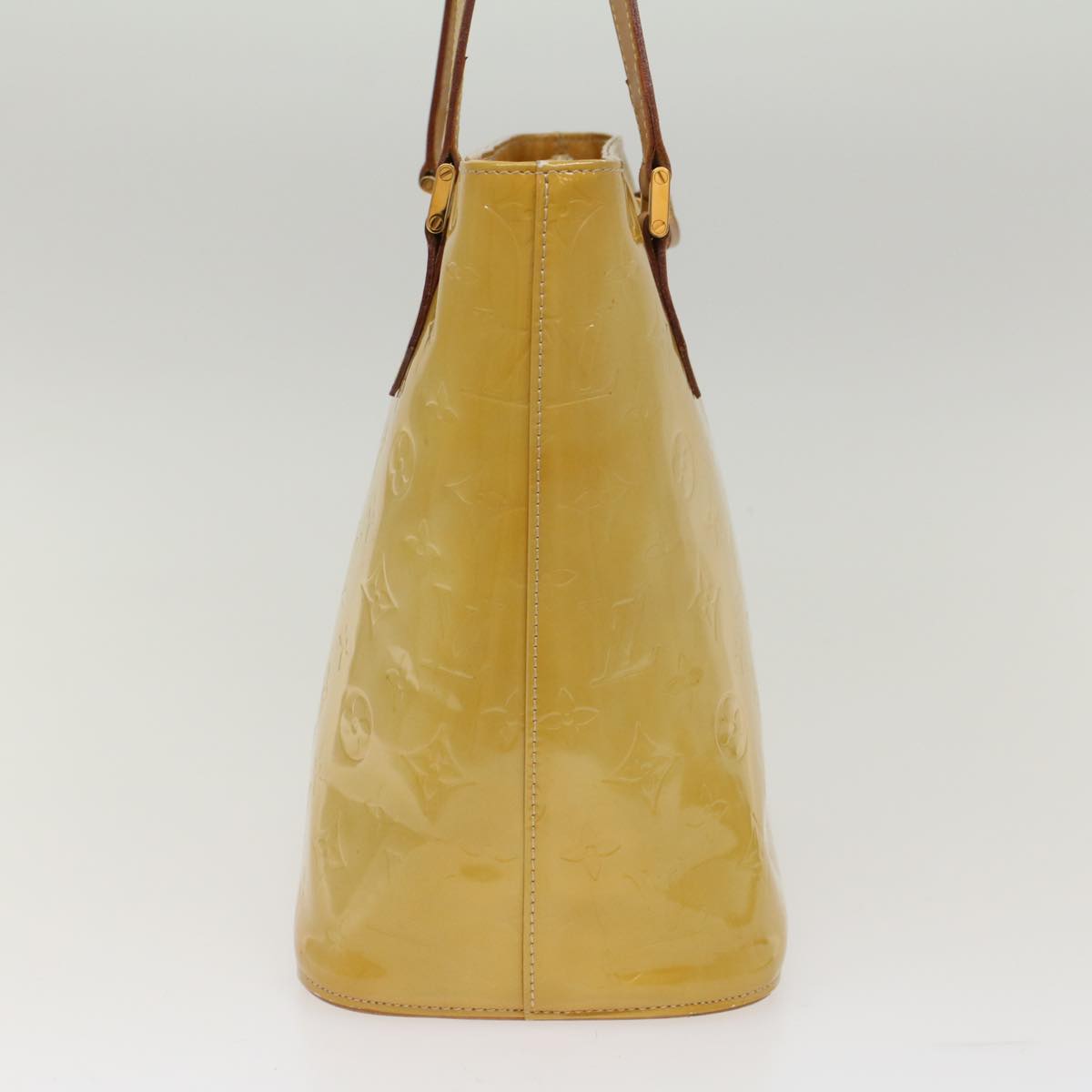 LOUIS VUITTON Monogram Vernis Houston Hand Bag Beige M91004 LV ki3220