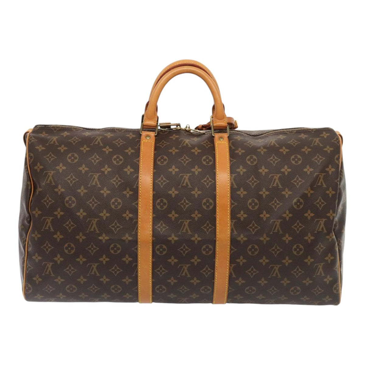 LOUIS VUITTON Monogram Keepall 55 Boston Bag M41424 LV Auth ki4819
