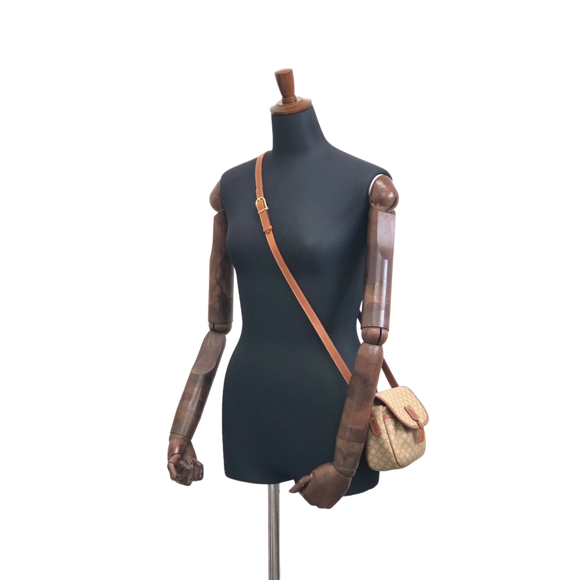 CELINE Macadam Tassel Shoulder bag Beige fiyr3c
