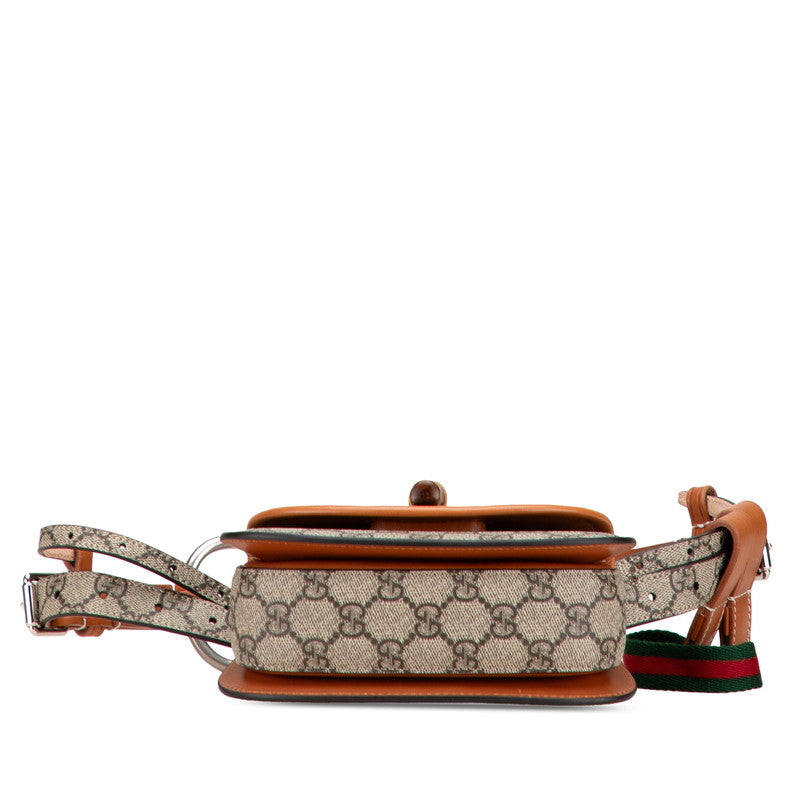 Gucci GG Supreme Bamboo PVC Leather Belt Bag