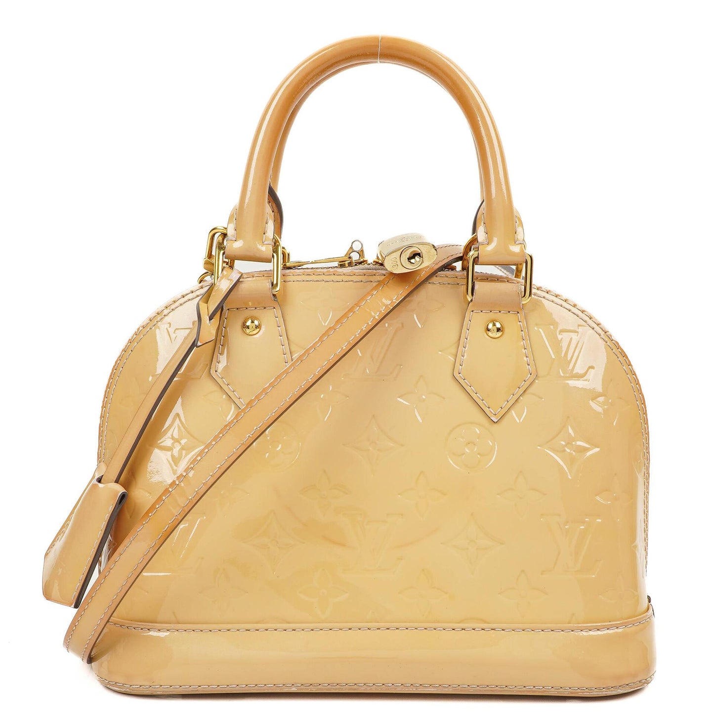 Louis Vuitton Alma BB Beige Monogram Vernis Leather Handbag, 2013