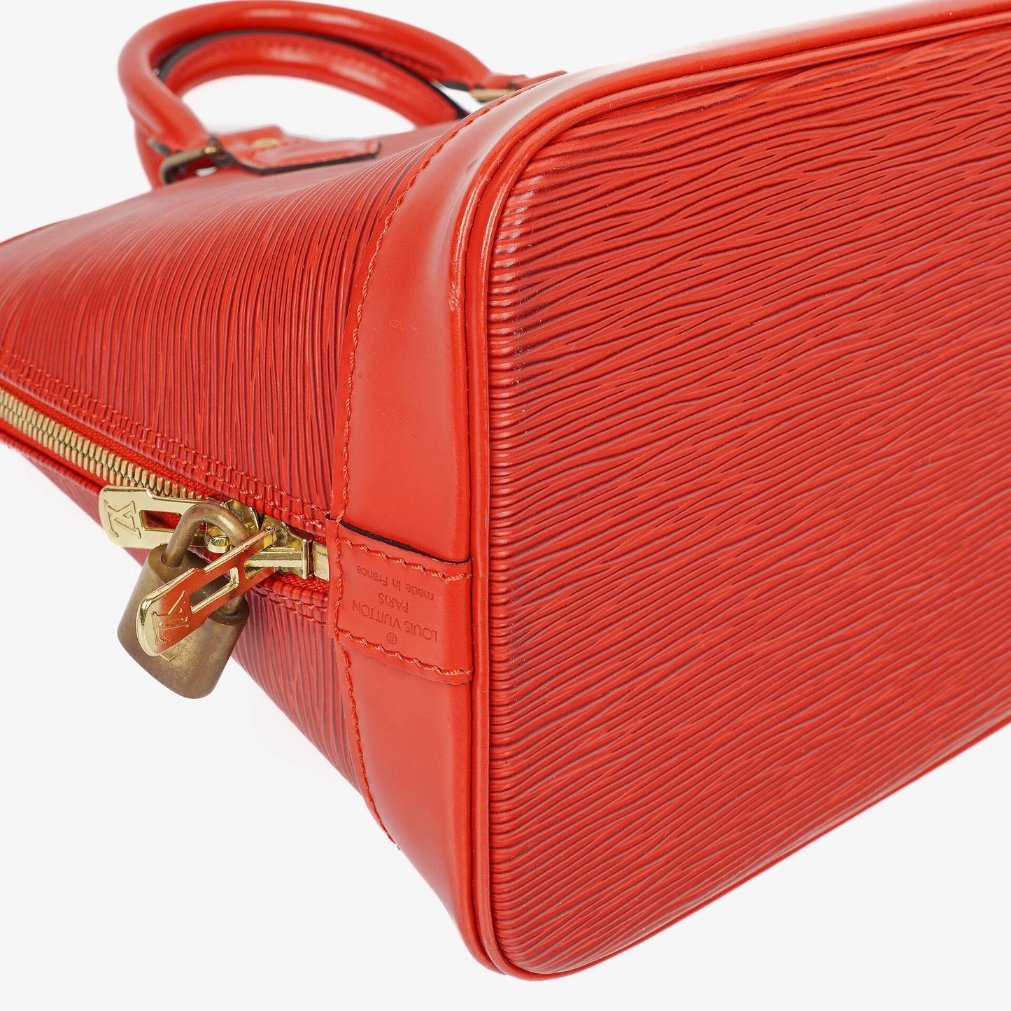 Louis Vuitton Alma PM In Red EPI Leather Handbag