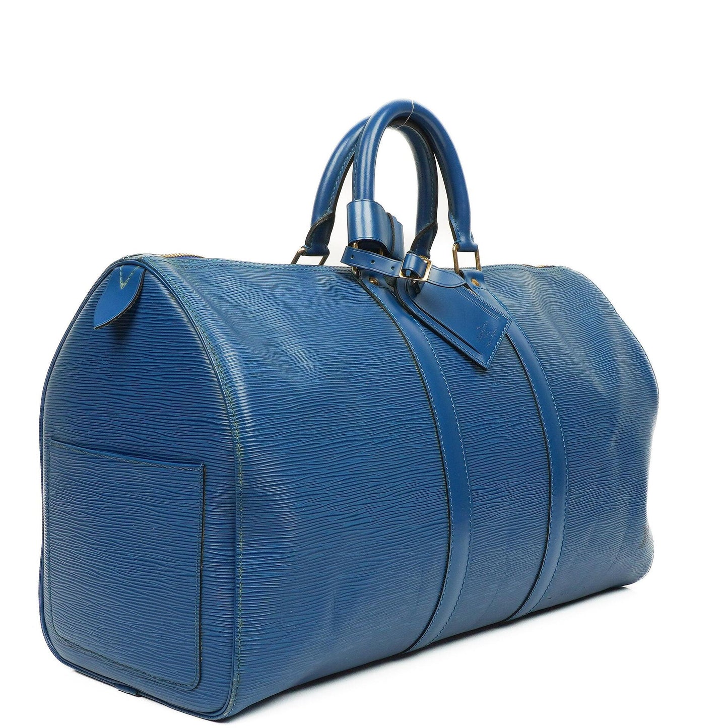 Louis Vuitton Keepall 45 Blue EPI Leather Travel Bag, 1996