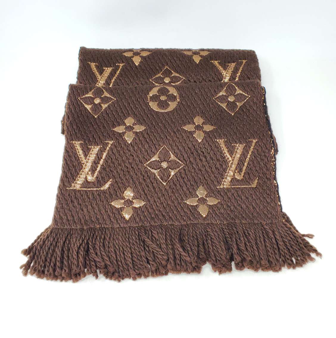Louis Vuitton Logomania Shine Brown Monogram Scarf