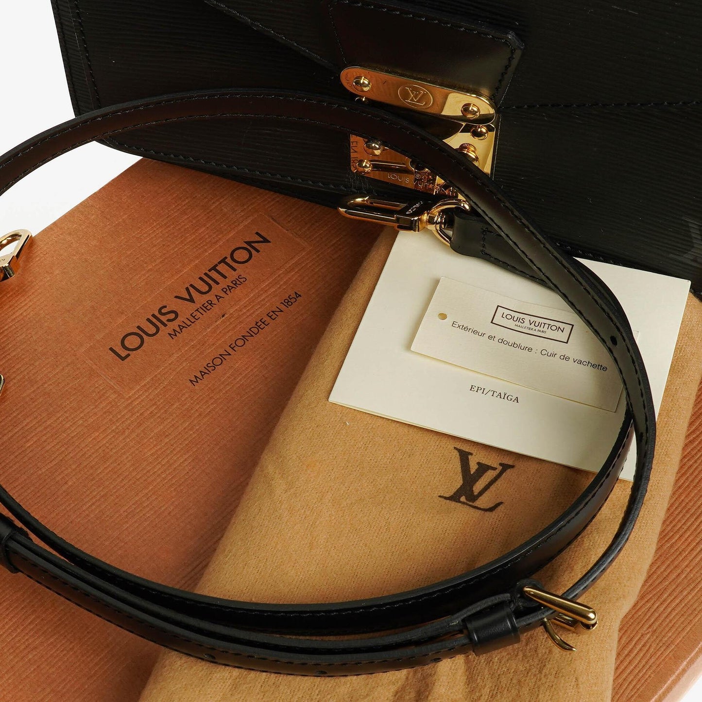 Louis Vuitton Monceau Black EPI Leather Handbag