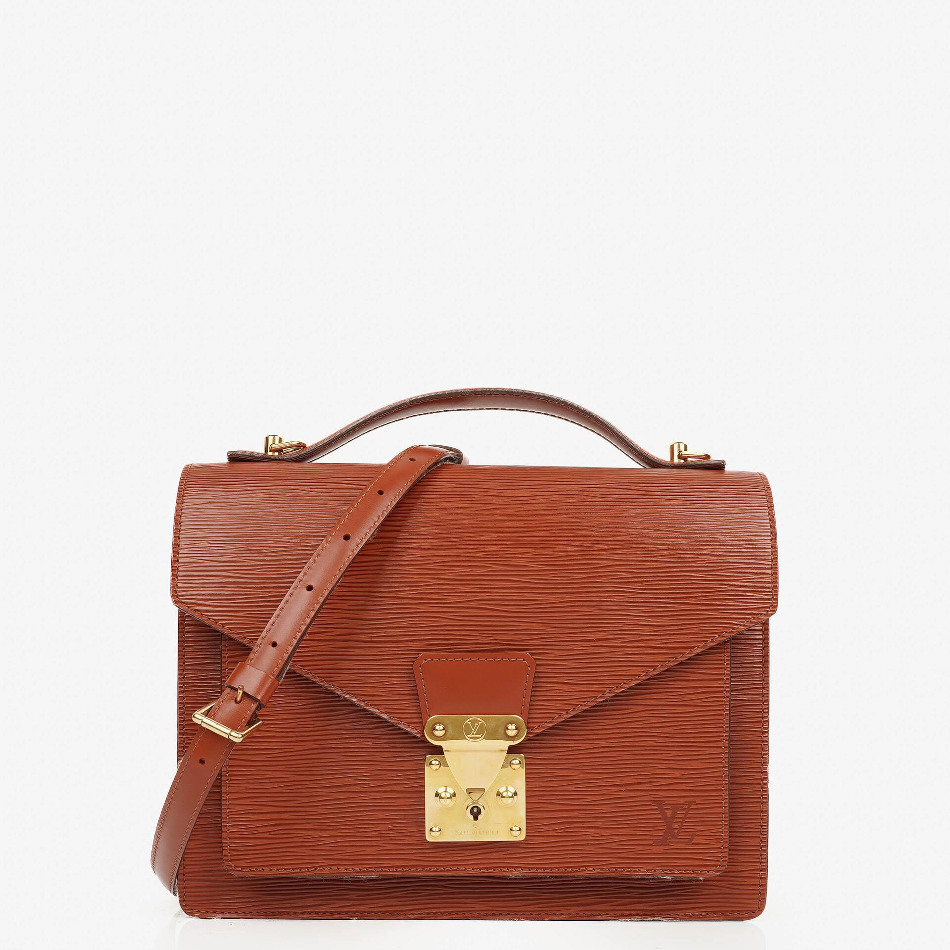 Louis Vuitton Monceau Brown EPI Leather Handbag