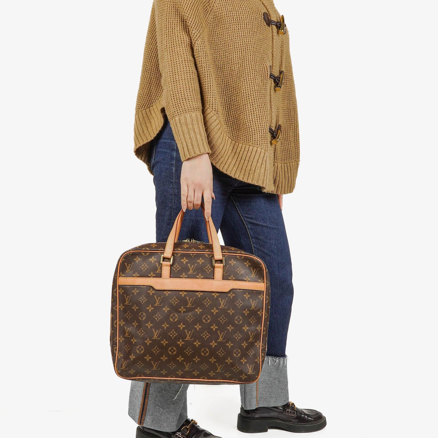 Louis Vuitton Pegase Porte Documents Monogram Canvas Briefcase Bag
