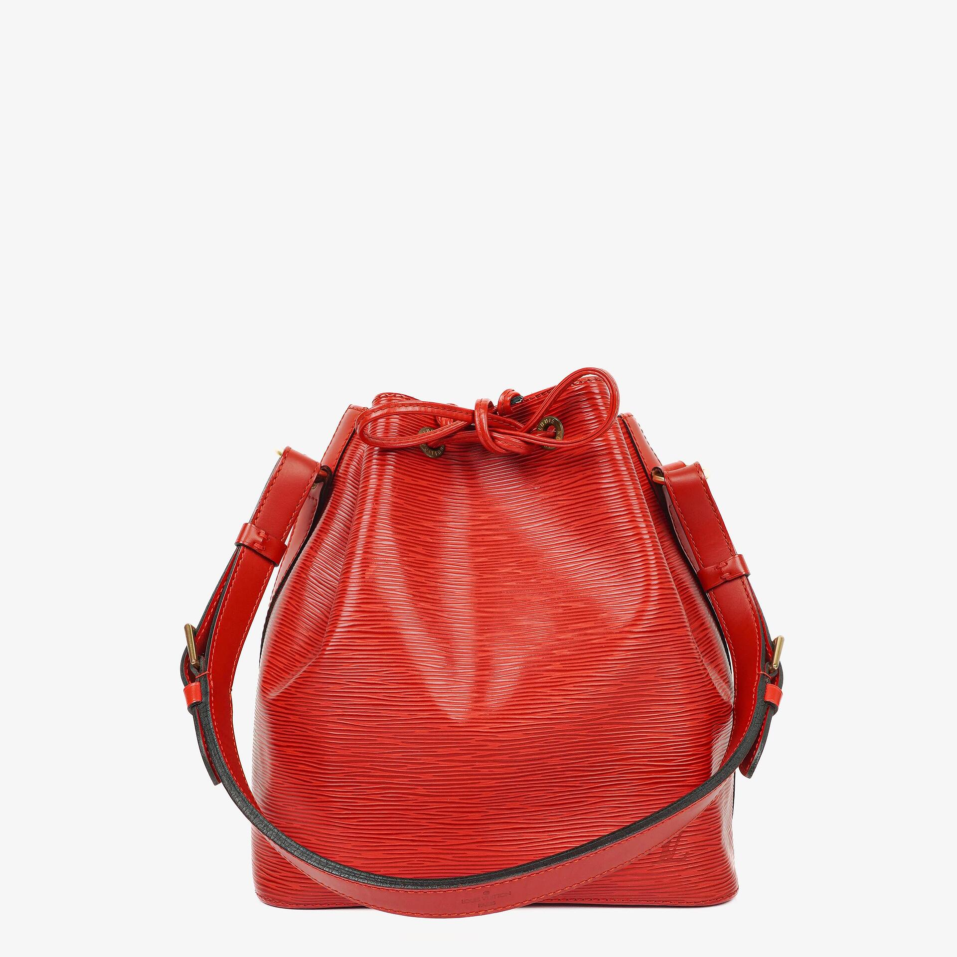 Louis Vuitton Petit Noe Red EPI Leather Shoulder Bag